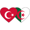 Turkey Algeria Flag Heart