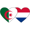 Algeria Holland Flag Heart
