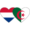 Holland Algeria Flag Heart