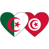 Algerien Tunesien Flagge Herz