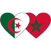 Algeria Morocco Flag Heart