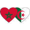 Morocco Algeria Flag Heart
