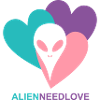 Alien Need Love Hearts