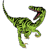 T-shirt Velociraptor Vert
