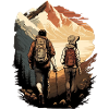 Couple hiking