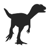 Silhouette of Velociraptor