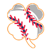 Baseball Player Clover Lucky Charm