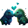 Dino Donosaur Sweet T-rex Love