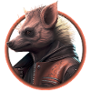 Punk hyena with leather jacket