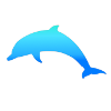 Blauer Delfin