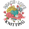 Knitting Knitter Peace Love