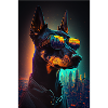Sunglasses Neon Doberman