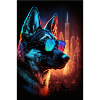 Sunglasses Neon German Shepherd