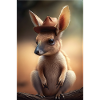 Cute kangaroo with hat