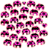 Elefant und Herzen pink