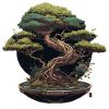 Carved Bonsai Tree