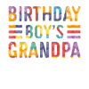 Birthday boy Grandpa building blocks