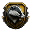 Wizard yellow badger emblem