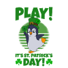 Manchot mignon Trèfle Saint-Patrick Pingouin