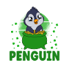 Manchot mignon Trèfle Saint-Patrick Pingouin