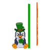 Manchot mignon Trèfle Saint-Patrick Pingouin