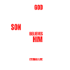 John 3:16 (in white)