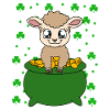 Sheep Shamrocks Saint Patrick's Day