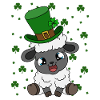 Sheep Shamrocks Saint Patrick's Day