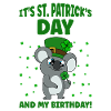 Mignon koala avec chapeau Saint-Patrick
