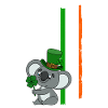 Mignon koala avec chapeau Saint-Patrick