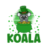 Mignon koala avec chapeau Saint-Patrick