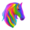 rainbow horse