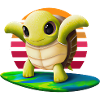 Surfing turtle