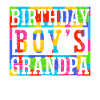 Birthday boy Grandpa building blocks