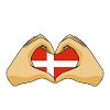 Danmark flag Skandinavien Dansk flag hjerte