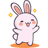 Cute happy rabbit
