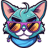 Cool cat with sunglasses