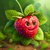 Happy Face Cute Strawberry