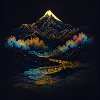 Japanische Berglandschaft