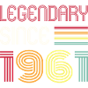 Birthday Legendary Since 1961