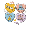 Candy Hearts Retro Valentine's Day
