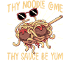 Dabbing Flying Spaghetti Monsters Pastafarian
