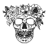 Flowered skull
