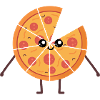 Pizza kawaii lustiges Eltern-Kind-Geschenk