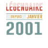 Légendaire Depuis Janvier 2001 Anniversaire