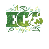 Logo Eco With Earth And Green Leaves For Earth Day