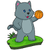 Cat Basketball Player Basketball
