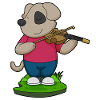 Dog Musician Violin Music