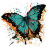 blauer Schmetterling