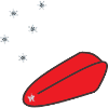 Snowflakes fall on tongue